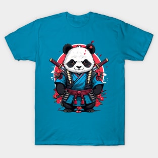 Japanese Samurai Panda Tattoo, Kawaii Ninja Panda T-Shirt